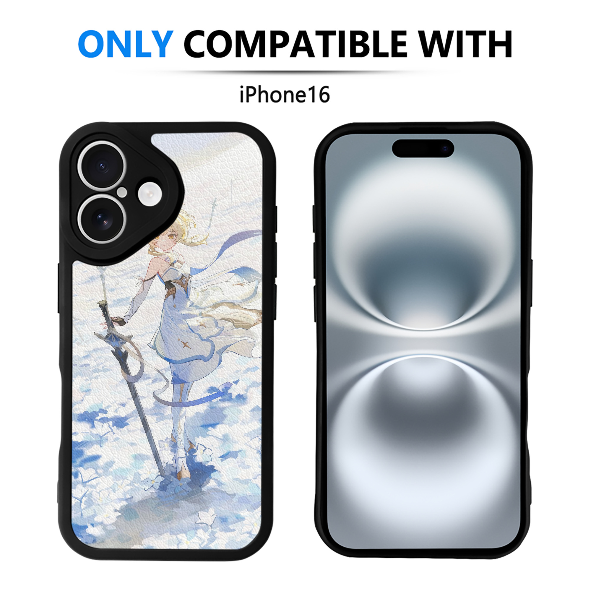 げんし神 genshin 【iPhone 16シリーズ対応】シリコンスマホケース（レザー調） 材質：シリコン
